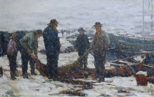 渔民，约 1900 年（布面油画） 作者 弗雷德里克·科尔斯托