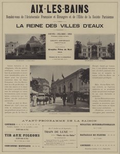 Aix-les-Bains, rendez-vous of the aristocracy of France and abroad and the elite of Parisian society (b/w photo) 作者 法国摄影师