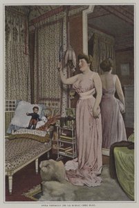 Anna Thibault, French singer at La Scala, Paris, at home (colour photo) 作者 法国摄影师