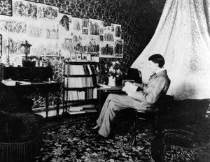 Aubrey Beardsley在法国芒通的Cosmopolitan Hotel，1898年 作者 法国摄影师