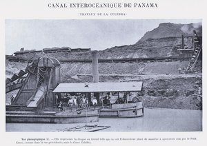 巴拿马大洋运河，La Culebra 工程（黑白照片） 作者 法国摄影师