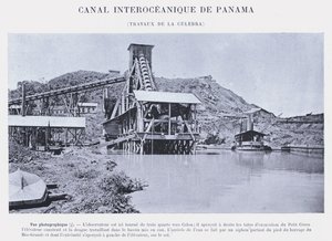巴拿马大洋运河，La Culebra 工程（黑白照片） 作者 法国摄影师
