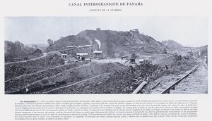 巴拿马大洋运河，La Culebra 工程（黑白照片） 作者 法国摄影师