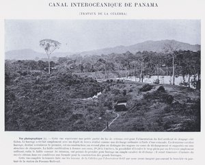 巴拿马大洋运河，La Culebra 工程（黑白照片） 作者 法国摄影师