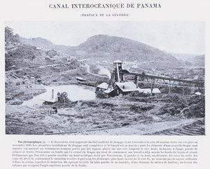 巴拿马大洋运河，La Culebra 工程（黑白照片） 作者 法国摄影师