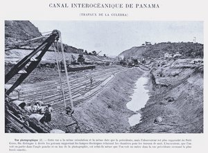 巴拿马大洋运河，La Culebra 工程（黑白照片） 作者 法国摄影师