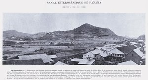 巴拿马大洋运河，La Culebra 工程（黑白照片） 作者 法国摄影师