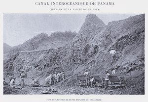 巴拿马大洋运河，查格雷斯山谷工程（黑白照片） 作者 法国摄影师