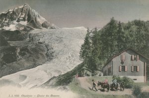 夏蒙尼 -  Bossons冰川。明信片于1913年寄出。 作者 法国摄影师