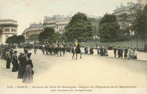 法国总统出发，巴黎 Longchamp 赛马场（彩色照片） 作者 法国摄影师