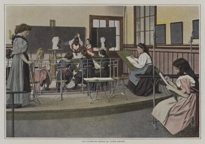 巴黎拉辛学院的绘画课（彩色照片）。 作者 法国摄影师