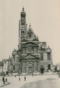 山的圣斯蒂芬教堂，圣艾蒂安杜蒙教堂（photoengraving） 作者 法国摄影师
