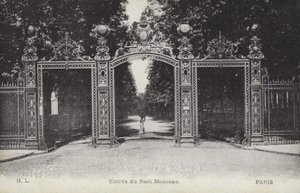 入口，Parc Monceau，巴黎（黑白照片） 作者 法国摄影师