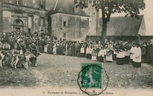 Bonnelles船员 - 车轮的祝福。明信片于1913年寄出。 作者 法国摄影师