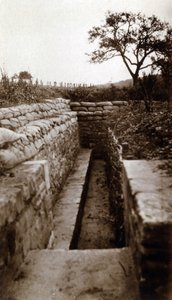 第一次世界大战（1914-1918）：战壕模型“Lemberg 海沟”视图，Hautebraye（瓦兹） 作者 法国摄影师