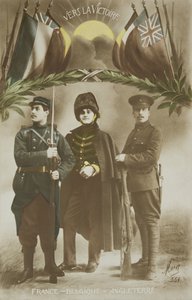 第一次世界大战，法国 - 比利时 - 英国联盟，20 世纪（照片） 作者 法国摄影师