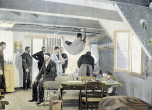 法国海军，19世纪末。在医务室的检查，医生的访问 - Bibl. des Arts deco. 作者 法国摄影师