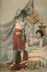 角斗士和女人在床上（彩色照片） 作者 法国摄影师