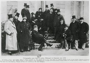 1890年，Edmond Huot de Goncourt花园里的小组
