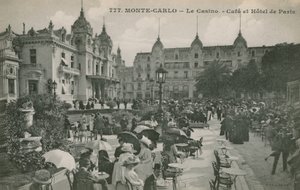 Hotel de Paris蒙特卡洛在蒙特卡洛，摩纳哥，法国。明信片于1913年寄出。 作者 法国摄影师