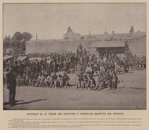 巴黎公社，室内 De La Prison Des Chantiers A Versailles，儿童区（黑白照片） 作者 法国摄影师
