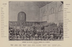 巴黎公社，对17名公社主要成员的判决，1871年9月2日（黑白照片）。 作者 法国摄影师