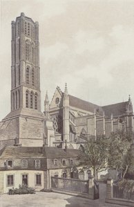 Limoges，Cathedrale St-Etienne，钟楼和门面SO（取自L&39;Eveche的内院） 作者 法国摄影师