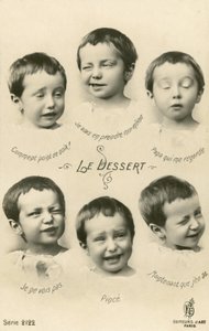 Little boy pulling faces (b/w photo) 作者 法国摄影师