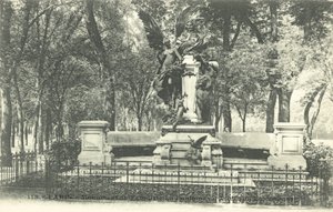 Monument du Fabuliste La Fontaine, Jardin du Luxembourg (b/w photo) 作者 法国摄影师
