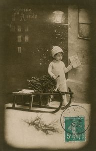 新年贺卡，1913年寄出 作者 法国摄影师
