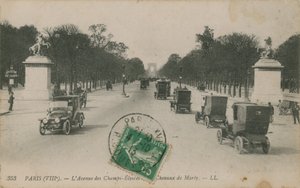 巴黎 - 香榭丽舍大道。明信片于1913年寄出。 作者 法国摄影师