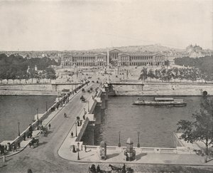Paris: A View of the Place de la Concorde, looking North (b/w photo) 作者 法国摄影师
