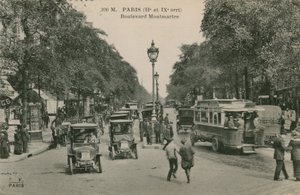 巴黎，蒙马特大道。明信片于1913年寄出。 作者 法国摄影师