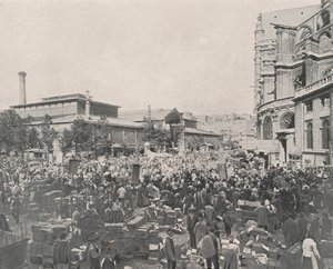 巴黎：中央市场和圣尤斯塔什教堂（黑白照片） 作者 法国摄影师