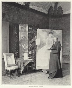 Paul-Albert Besnard在他的工作室里 作者 法国摄影师