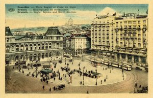 Place Rogier 和 Gare du Nord，布鲁塞尔（彩色照片） 作者 法国摄影师