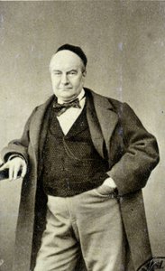 查尔斯-奥古斯丁-圣伯夫（1804 - 1869）（Sainte-Beuve）的画像，作家、记者和文学评论家。 作者 法国摄影师