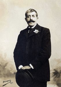 让·洛兰（Jean Lorrain，1855-1906 年）的肖像，法国作家。 作者 法国摄影师