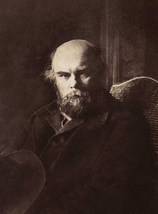 法国诗人保罗·维伦 (1844-1896) 的肖像。 作者 法国摄影师
