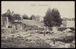 描述锯木厂Reviraud的明信片在Tence，Haute-Loire，c.1900 作者 法国摄影师