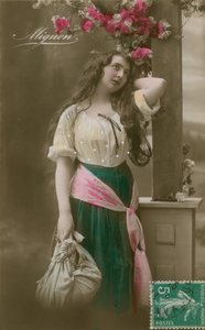 米尼翁明信片，1913年寄出（手工彩色照片） 作者 法国摄影师
