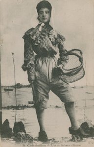 牡蛎渔夫的明信片，1913年寄出 作者 法国摄影师