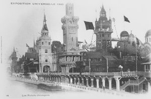 明信片在1900年的世界博览会上展示了在万国街上的外国馆 作者 法国摄影师