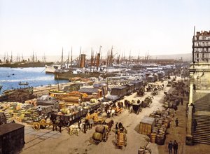 Quai de la Joliette，Marseilles，法国，酒吧。 1890-1900 作者 法国摄影师