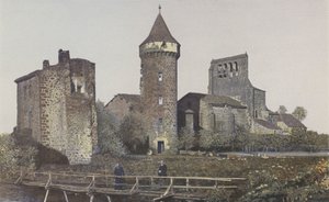 Roffiac，教堂和老城堡的炮塔，合奏SO 作者 法国摄影师