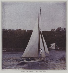 Sailing boat on the River Seine (colour photo) 作者 法国摄影师