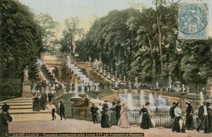 Saint-Cloud  -  Lepautre和Mansart在路易十四下建造的瀑布。由Antoine Le Pautre和Jules Hardouin Mansart为纪念路易十四而建造的瀑布。明信片于1913年寄出。 作者 法国摄影师