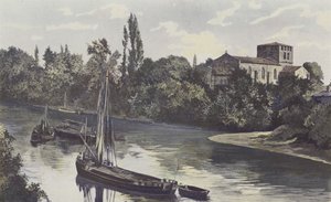 Saint-Denis-de-Piles，教堂，一起在岛屿的银行 作者 法国摄影师