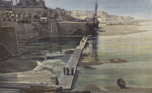 Saint-Servan，从Saint-Servan到Saint-Malo的通道，退潮时 作者 法国摄影师
