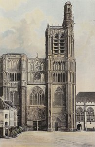Sens，Cathedrale，Facade O. 作者 法国摄影师